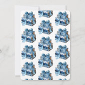 Elegant Blue Her Next Chapter Bridal Shower  招待状 (裏面)