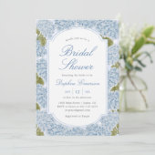 Elegant Blue Hydrangea Bridal Shower 招待状 (スタンド正面)