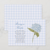 Elegant Blue Hydrangea Bring a Recipe Card エンクロージャーカード (正面/裏面)