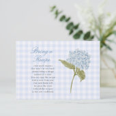 Elegant Blue Hydrangea Bring a Recipe Card エンクロージャーカード (スタンド正面)
