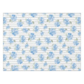 Elegant Blue Hydrangea Pattern Gray Stripe  テーブルクロス (正面(横))