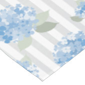 Elegant Blue Hydrangea Pattern Gray Stripe  テーブルクロス (アングル)