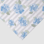 Elegant Blue Hydrangea Pattern Gray Stripe  薄葉紙 (詳細)