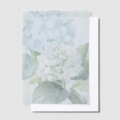 Elegant Blue Hydrangea Vellum Overlay Invitations ベラム紙招待状 (オフセット)