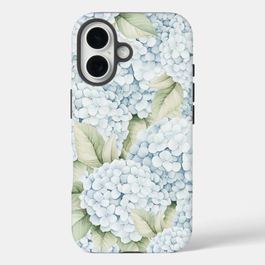 Elegant Blue Hydrangea Watercolor Case-Mate iPhoneケース (裏面)
