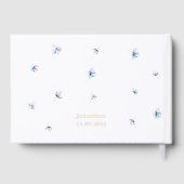 Elegant Blue Hydrangea Wedding Guest Book ゲストブック (裏面)