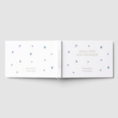 Elegant Blue Hydrangea Wedding Guest Book ゲストブック (全面)