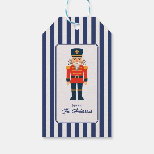 Elegant Blue Indygo Old Money ギフトタグ (裏面)