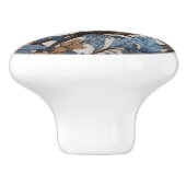 Elegant Blue Jay William Morris Inspired セラミックノブ (側面)