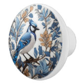 Elegant Blue Jay William Morris Inspired セラミックノブ (右)