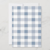 Elegant Blue Jean Clothesline Denim Baby Shower 招待状 (裏面)