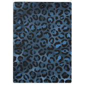 Elegant Blue Leopard Personalized Clipboard クリップボード (裏面)