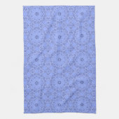 Elegant Blue Liquid Mandala Art Pattern キッチンタオル (縦)