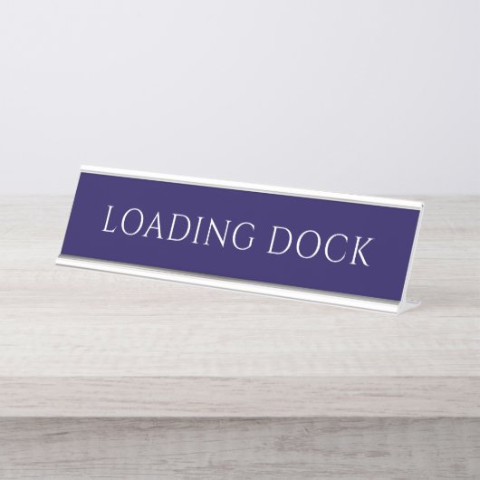 Elegant Blue Loading Dock Name Plate デスクネームプレート (正面)