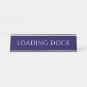 Elegant Blue Loading Dock Name Plate デスクネームプレート (正面)