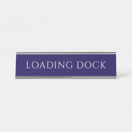 Elegant Blue Loading Dock Name Plate デスクネームプレート
