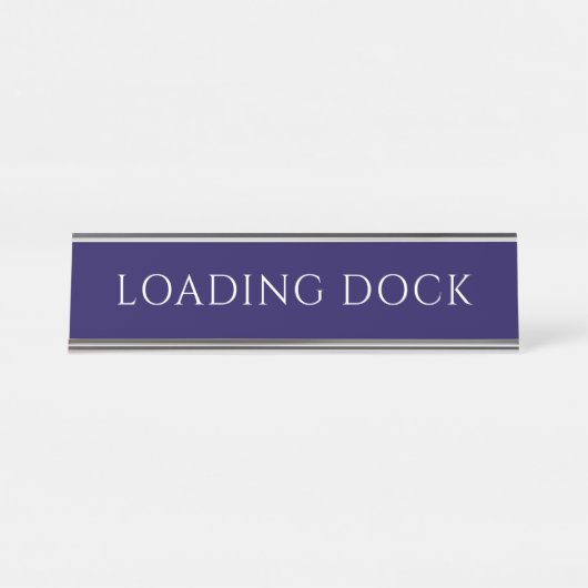 Elegant Blue Loading Dock Name Plate デスクネームプレート (正面)