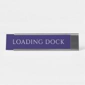 Elegant Blue Loading Dock Name Plate デスクネームプレート (正面)