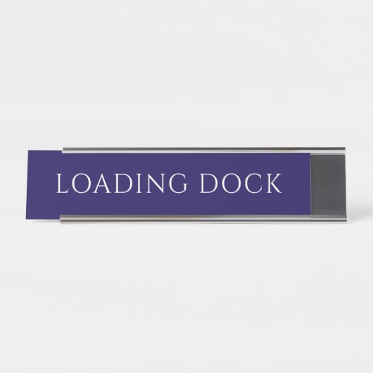 Elegant Blue Loading Dock Name Plate デスクネームプレート (正面)