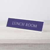 Elegant Blue Lunch Room Name Plate デスクネームプレート (正面)