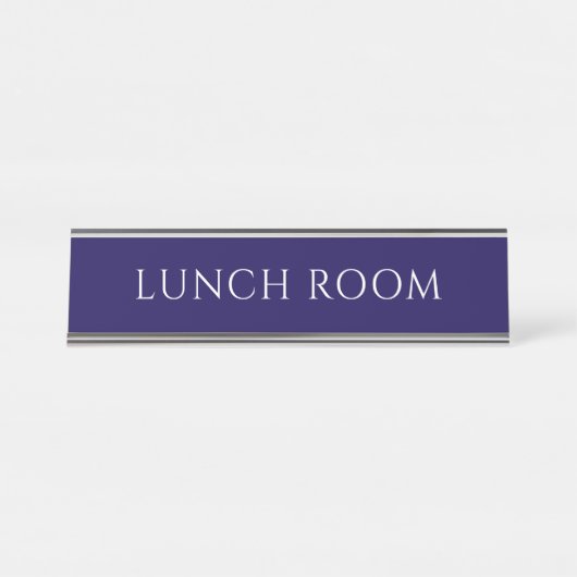 Elegant Blue Lunch Room Name Plate デスクネームプレート (正面)
