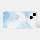 Elegant Blue Marble iPhoneケース (裏面横)