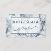 Elegant Blue Marble Makeup Artist & Hair Stylist 名刺 (正面)