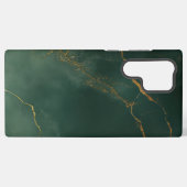 Elegant blue marble stone Phone Case Samsung Galaxyケース (裏面横)