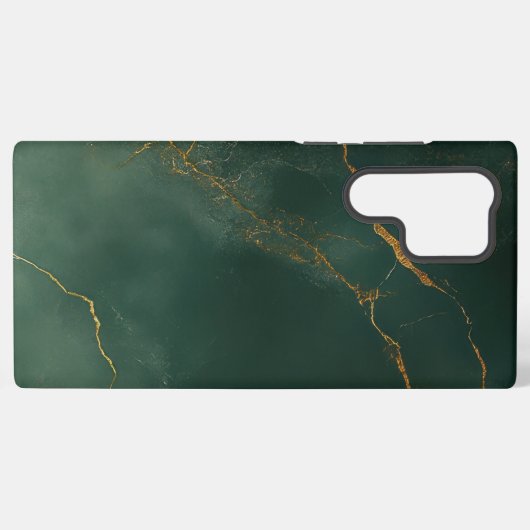 Elegant blue marble stone Phone Case Samsung Galaxyケース (裏面横)