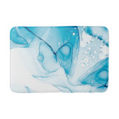Elegant Blue Marbled  バスマット (正面)
