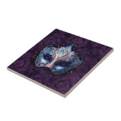 Elegant Blue Masquerade Mask タイル (側面)