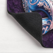 Elegant Blue Masquerade Mask マウスパッド (コーナー)