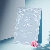Elegant Blue Minimal Invitation 招待状
