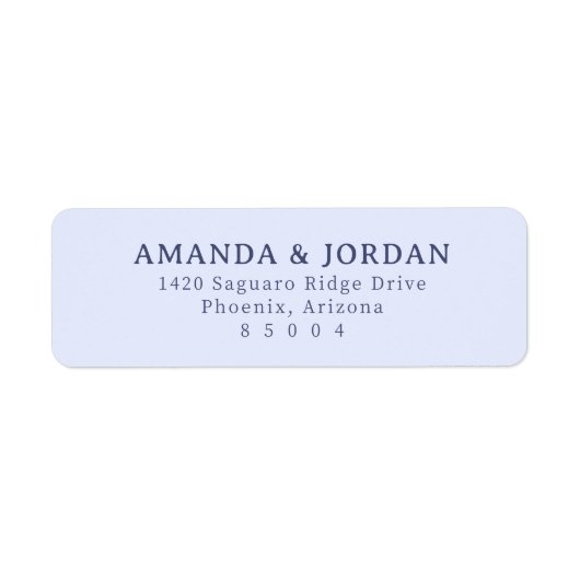 Elegant Blue Minimalist ラベル (正面)