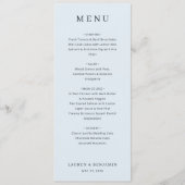Elegant Blue Minimalist Menu メニュー (正面)