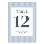 Elegant Blue Minimalist Table Sign テーブルナンバー (裏面)
