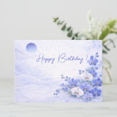 Elegant Blue Orchid Birthday Card シーズンカード (スタンド正面)