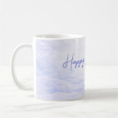 Elegant Blue Orchid Birthday Mug コーヒーマグカップ (左)