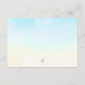 Elegant Blue Peacock Botanical Wedding Style エンクロージャーカード (裏面)