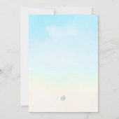 Elegant Blue Peacock Floral Wedding Theme セーブザデート (裏面)