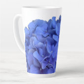 Elegant Blue periwinkle floral hydrangeas  カフェラテマグ (左アングル)