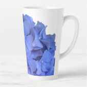 Elegant Blue periwinkle floral hydrangeas  カフェラテマグ (右)