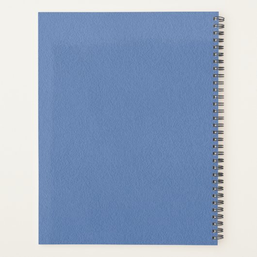 Elegant Blue Personalized 2026 Planner プランナー手帳 (裏面)