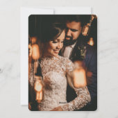 Elegant Blue Photo First Married Christmas Wedding シーズンカード (裏面)