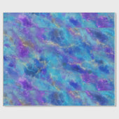 Elegant Blue, Purple, and Gold Marble Pattern ラッピングペーパー (フラット)