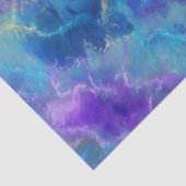 Elegant Blue, Purple, and Gold Marble Pattern 薄葉紙 (詳細)