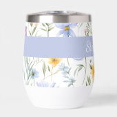 Elegant Blue Purple Watercolor Wildflower  (正面)