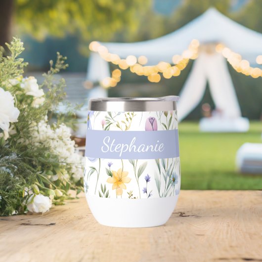 Elegant Blue Purple Watercolor Wildflower  (ウェディング)