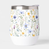 Elegant Blue Purple Watercolor Wildflower (左面)