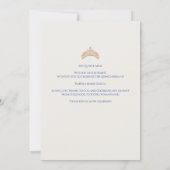 Elegant Blue Quinceanera 15th Birthday 招待状 (裏面)